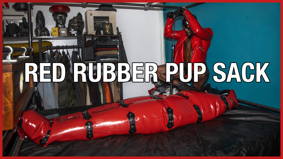 Red Rubber Pup Sack